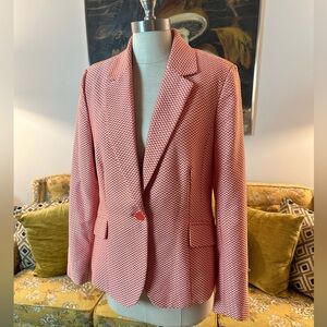 Liz Claiborne Red and White Blazer